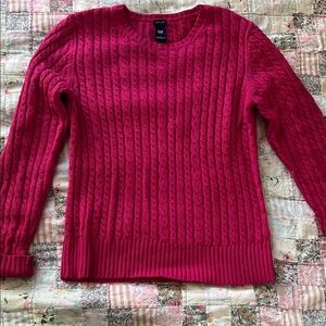 GAP Fuchsia Cable Knit Sweater